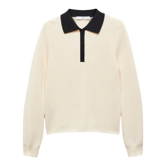 Mango [S] Knitted polo neck sweater - Picture 6 of 6